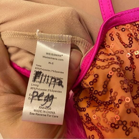 Weissman dance costume sassy Orange feather Some Call It Magic 14694 child XLC - Picture 6 of 9